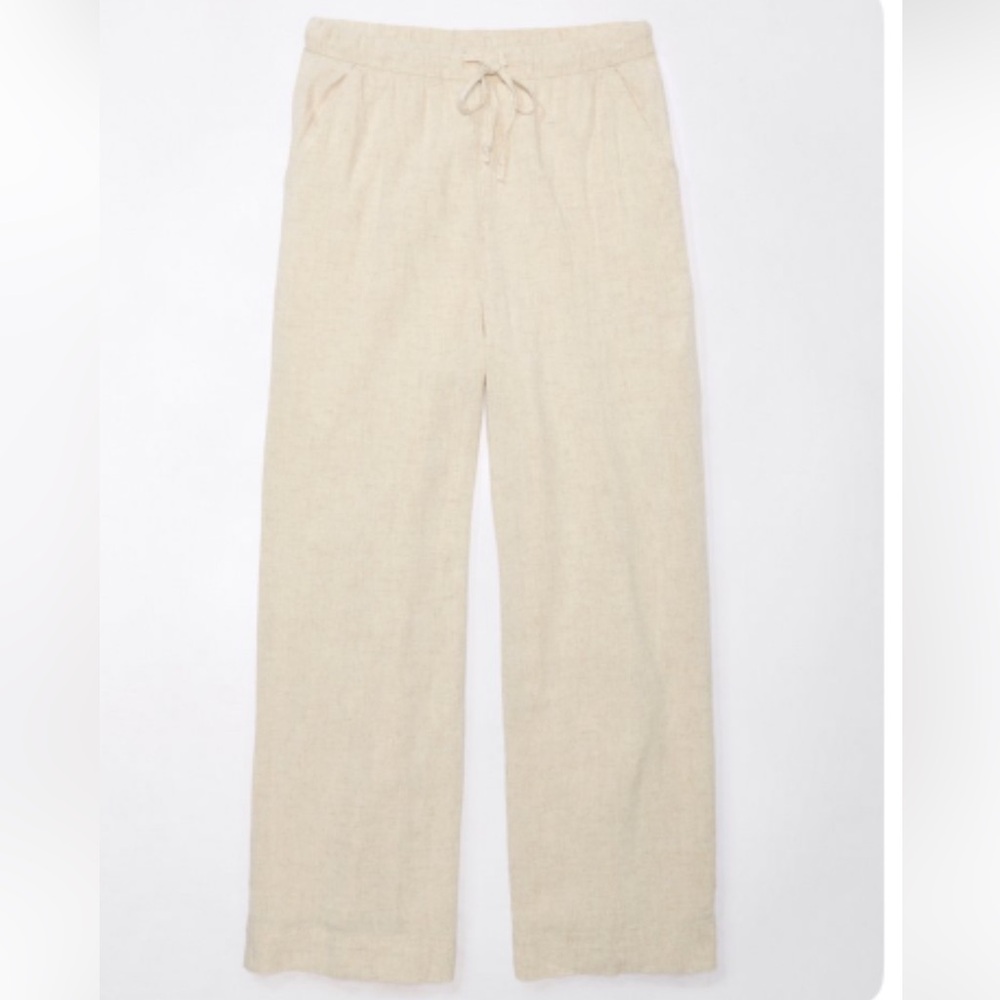 AE Linen-Blend Pull-On Wide-Leg
Pant